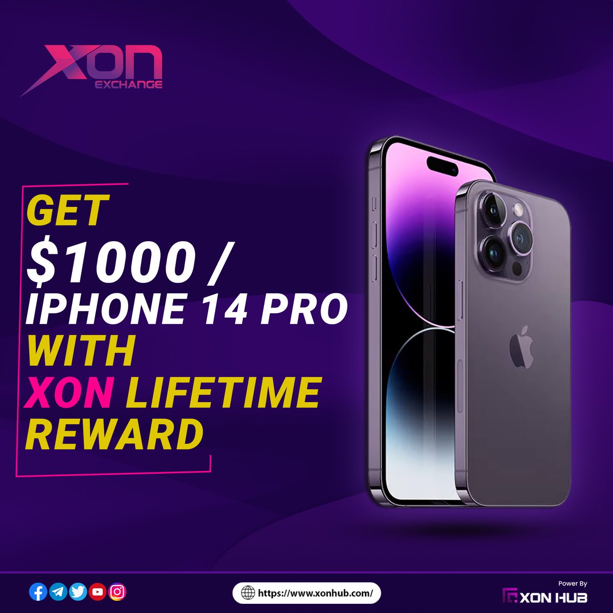 Xon_hub's tweet photo. GET $1000 / IPHONE 14 PRO WITH XON LIFETIME REWARD
#xonexchange #reward #xonhub #xonexchange #xon #xoncoin #xongame #xacademy #xonstaking #xonplay #xonstore #xonwallet #xonblockchain #xoncontract #xonswap #xonfund #xonpay #xonnft #Xtrip #xoncard #xonlocker #xonmeet https://t.co/t4Ox4xRrUy