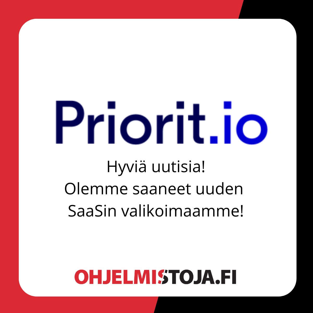 SaaShop_Oy's tweet photo. Prioritio on työkalu datalähtöiseen johtamiseen.
📊Kokonaisvaltaisen datan avulla johdat yrityksesi tuloksiin mittaamalla, seuraamalla ja tukemalla.
Prioritio muuttaa liiketoimintatiedon älykkääksi liiketoiminnaksi.
https://t.co/acfHXPWedA
#saashop #ohjelmistojafi #Prioritio https://t.co/Njq7L95EJv