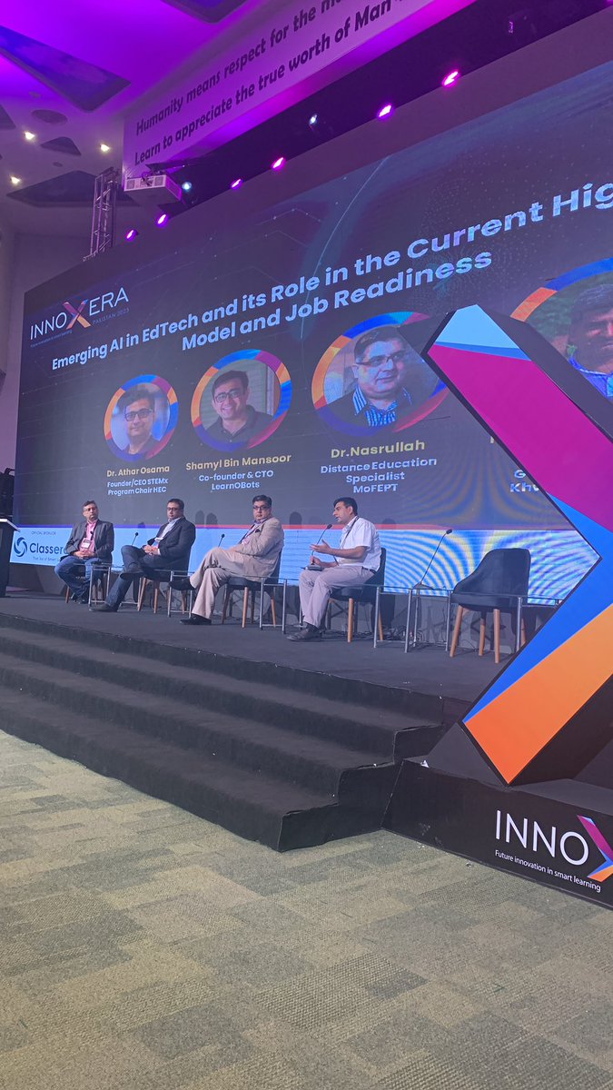 jibranbloch's tweet image. Welcome @InnoXeraSummit to Pakistan and thanks for arranging an amazing Edtech Summit. Face of education is changing drastically and we are lagging far behind. Educationists need to gear up and work hard. 

#innoxera2023 #innoxerapk #edtechpakistan