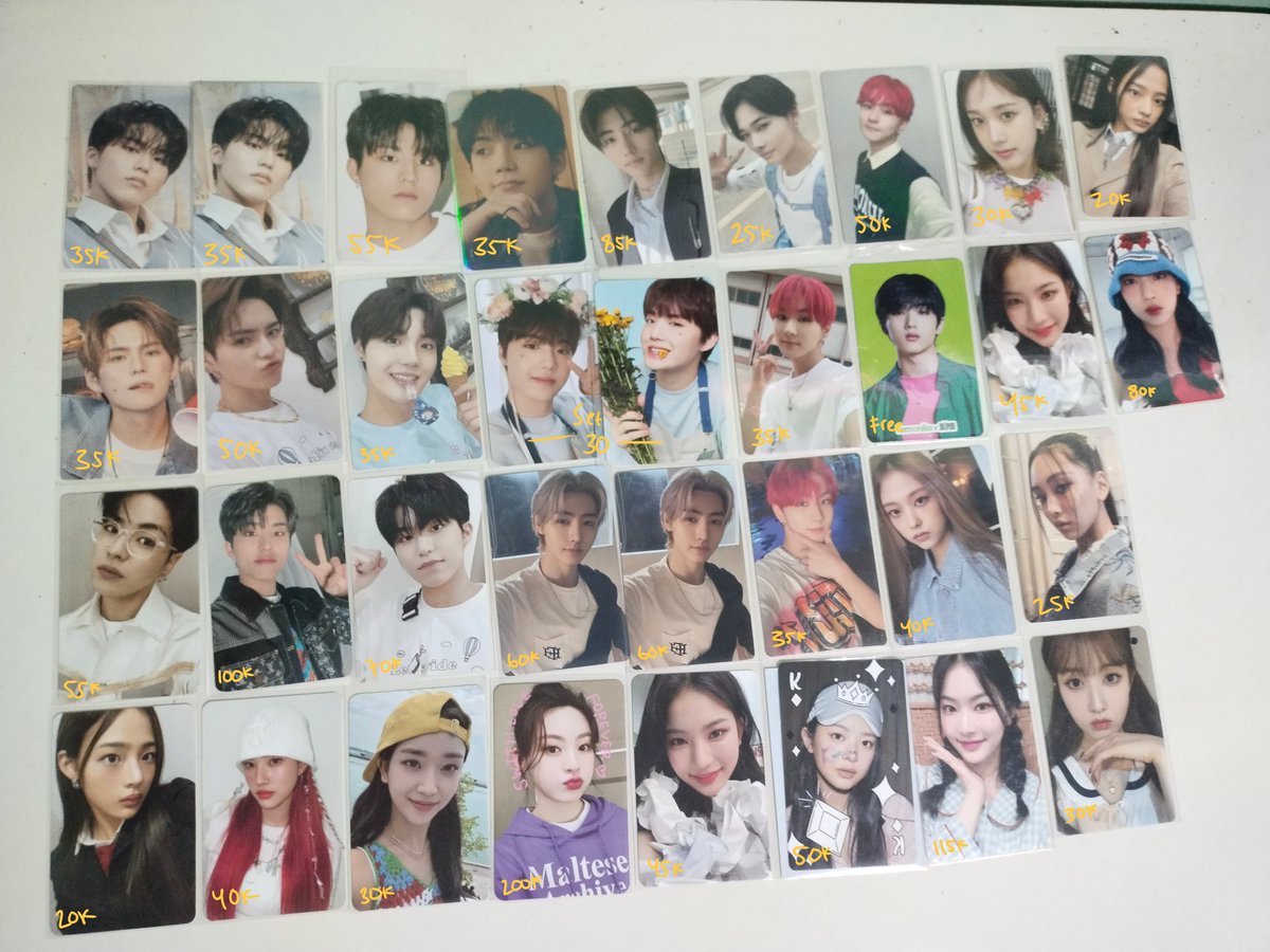 ꒰ wts | lfb | ina ꒱ HELP RT 🍥

— stayc, newjeans, enhypen, treasure photocard ✴︎

   ↪︎ on hand
   ↪︎ dom bogor
   ↪︎ keep/langsung co ✅
   ↪︎ price dibawah udah inc all
   ↪︎ ada yang pair, dm aja yaa

  𖥻 jeongwoo pop up jeongwoo manyo hyunsuk photocard