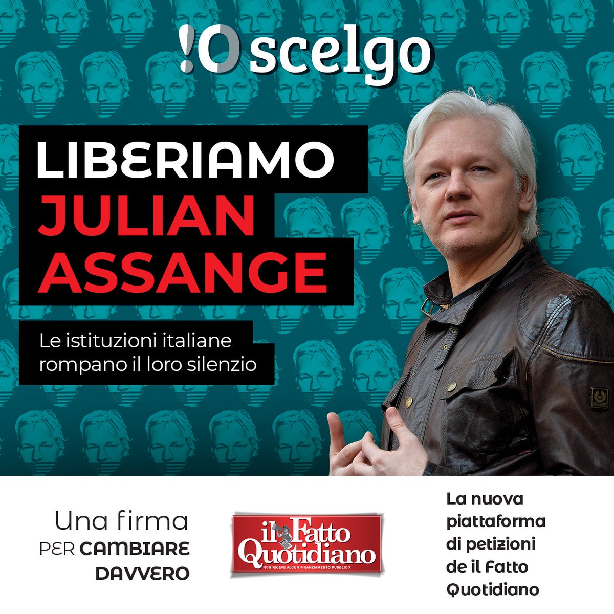 𝗟𝗶𝗯𝗲𝗿𝗶𝗮𝗺𝗼 𝗝𝘂𝗹𝗶𝗮𝗻 𝗔𝘀𝘀𝗮𝗻𝗴𝗲 

Il fondatore di Wikileaks rischia l'estradizione e il carcere a vita negli USA per avere svelato la verità. 
Le istituzioni italiane rompano il silenzio.
FIRMA LA PETIZIONE: bit.ly/assangelibero 

#FreeJulianAssangeNOW
