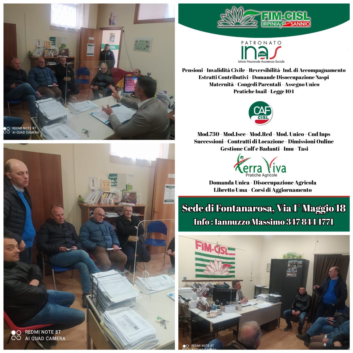 FIM Cisl IrpiniaSannio (@fimirpiniasanni) on Twitter photo Oggi 03 maggio 2023 la Fim-Cisl Irpiniasannio presso la sede di Fontanarosa incontra il direttivo azienda I.I.A. per una sessione formativa su servizi Caf e Patronato Inas.
<a href="/FIMCislStampa/">Fim Cisl Nazionale</a> <a href="/CislNazionale/">CISL Nazionale</a> <a href="/InasCisl/">Inas Cisl</a> <a href="/CafCisl/">CafCisl</a> Oggi 03 maggio 2023 la Fim-Cisl Irpiniasannio presso la sede di Fontanarosa incontra il direttivo azienda I.I.A. per una sessione formativa su servizi Caf e Patronato Inas.
<a href="/FIMCislStampa/">Fim Cisl Nazionale</a> <a href="/CislNazionale/">CISL Nazionale</a> <a href="/InasCisl/">Inas Cisl</a> <a href="/CafCisl/">CafCisl</a>