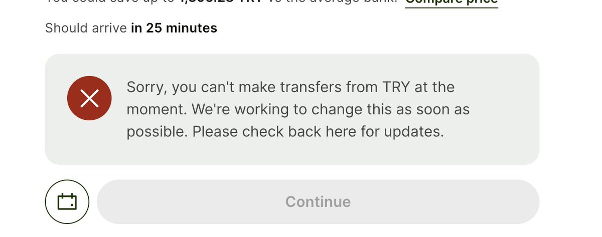 Çok uzun zamandır uluslararası para gönderimleri için kullandığım <a href="/Wise/">Wise</a>, Türk Lirası ile işlem yapılmasına izin vermiyor. Kurlar çok değişken olduğu için 4 gündür işlem yaptırmıyor. TL ile işlem yapmak son zamanlarda çok sıkıntı oldu maalesef.