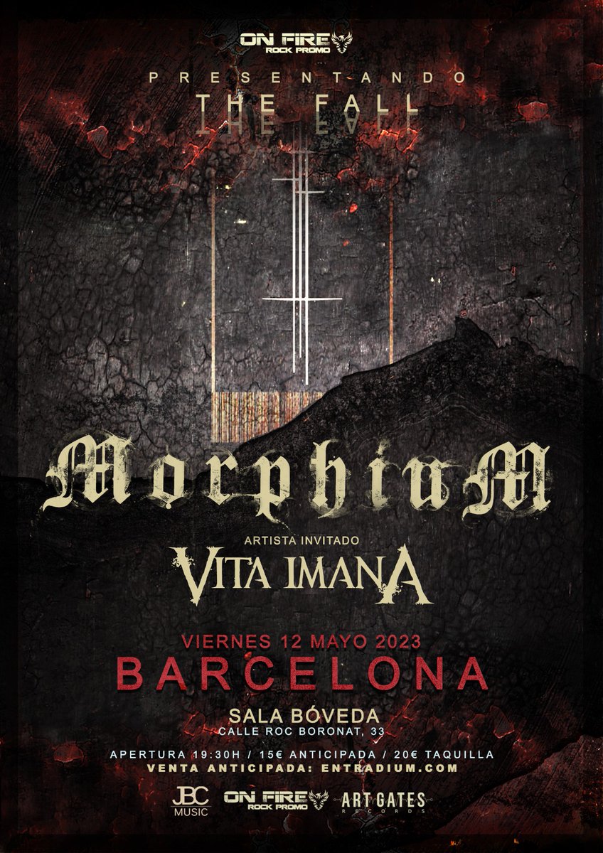 VitaimanA's tweet photo. ¡¡BARCELONA!!
En menos de 10 días estarenos presentando nuestro último trabajo "VI" junto a nuestros amigos y compañeros de @MorphiuM_info.
Entradas anticipadas en:
https://t.co/3Xjdat5z2T
No te quedes sin ella.
🔥🔥🔥🔥
#VITAIMANA #VI #BARCELONA #MORPHIUM @OnFireRockPromo https://t.co/dSxni64rtp