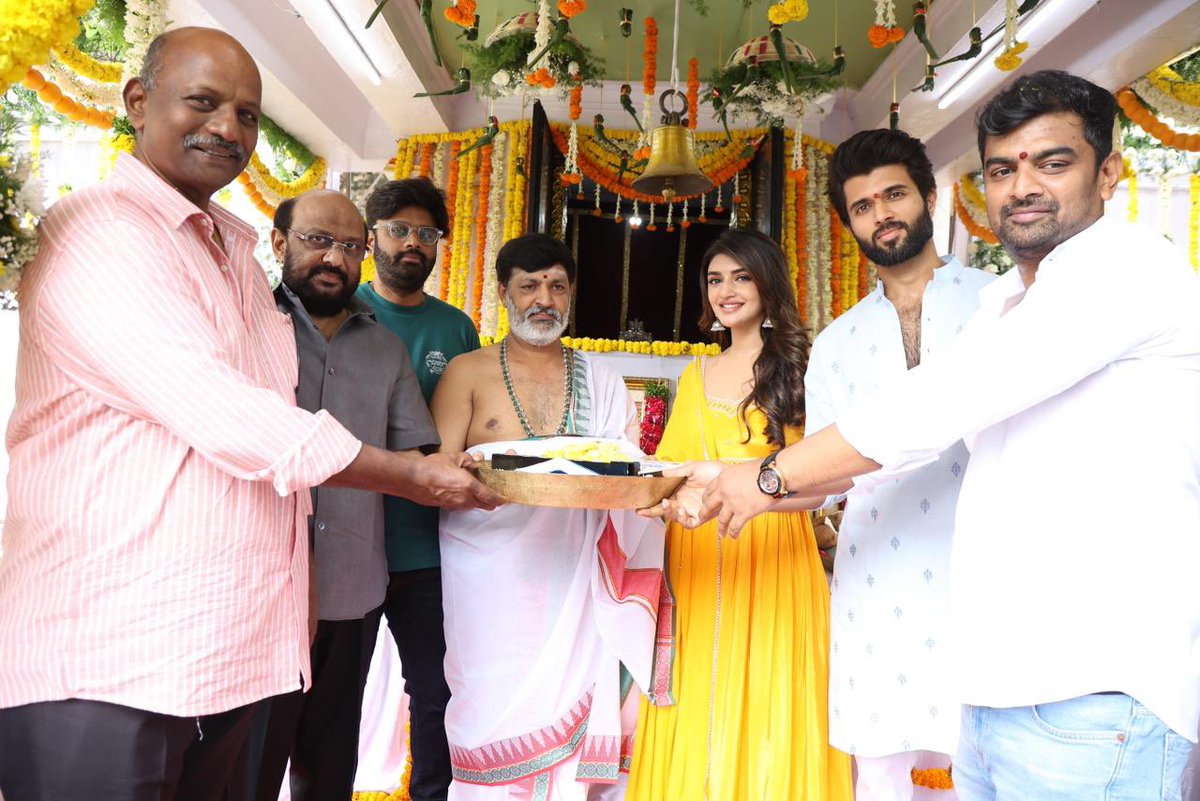 #VD12Begins 

#VD12 officially launched today with a Pooja Ceremony 

Shoot begins from June 2023. 

An @anirudhofficial Musical 

@TheDeverakonda @sreeleela14 @gowtam19 @vamsi84 #SaiSoujanya @NavinNooli #GirishGangadharan @SitharaEnts @Fortune4Cinemas