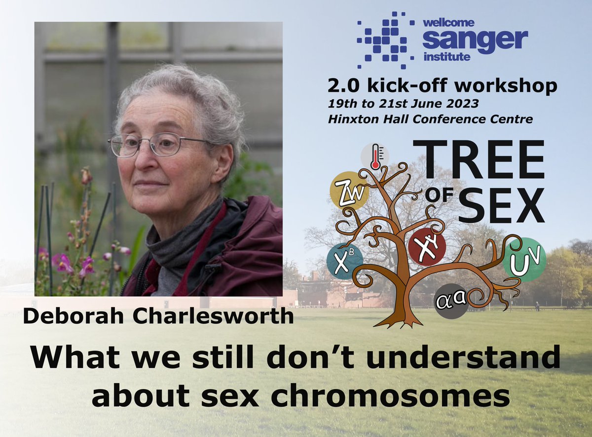 What we still don't understand about sex chromosomes? We are looking forward to the opening plenary by Deborah Charlesworth at #TreeOfSex 2.0 kick-off workshop.