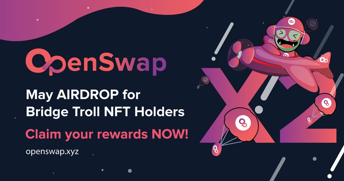 OpenSwap Bridge Troll NFT Hodlers 💕 May Monthly Rewards are now ready! #OpenSwap Green Bridge Trolls are now activated!🌉🧌 Thank you for staking! Mean Bridge Trolls are next! 🌉👹 Details👇 openswapdex.medium.com/openswap-intro…… Mint Now🚀 openswap.xyz/#/nft/troll-ca…
