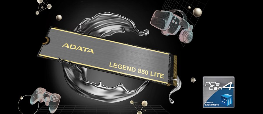 Powered by Silicon Motion PCIe Gen4 SSD Controller, SM2269XT!!
ADATA LEGEND 850 Lite Gen4 SSD is designed specifically for gaming, providing faster load times and smoother gameplay. With a range of advanced features that make it ideal for demanding applications to the next level.
