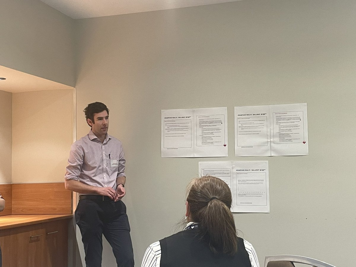 Med_Safety_GH's tweet image. One of our pharmacists David presenting his hard work around safely delabelling penicillin allergies with @SaferCareVic as part of #checkagain @GrampiansHealth