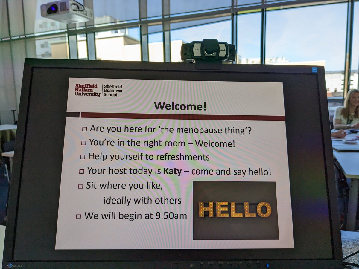 Moments away from the start of another Menopause in the Workplace workshop <a href="/sheffhallamuni/">Sheffield Hallam University</a> for <a href="/InnovationSheff/">Sheffield Innovation Programme</a>