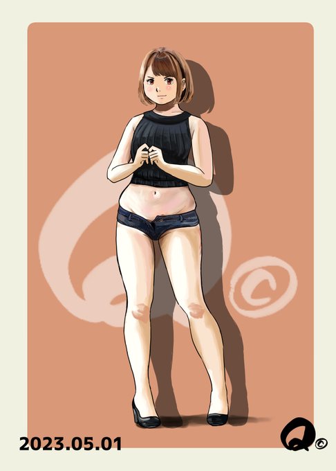 うちの新キャラ、ヒカル先生(いつもの背景バージョン)
少々マニア向けの体型のヒカル先生です。
自称「ボンキュッボン」だそうですが…😱 