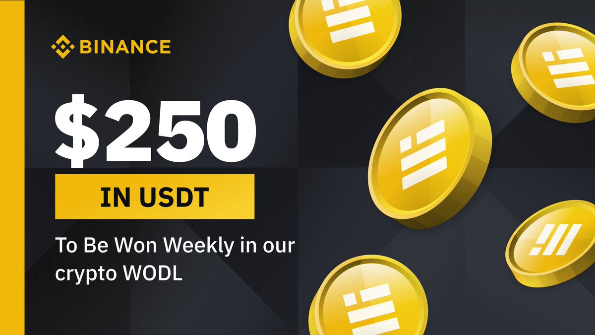 Binance Southern Africa! Crypto WODL is back by popular demand! 🥳 Stand  your chance to win your share of $250 USDT weekly How to enter: ▪️Join the  Binance Southern Africa Telegram channel