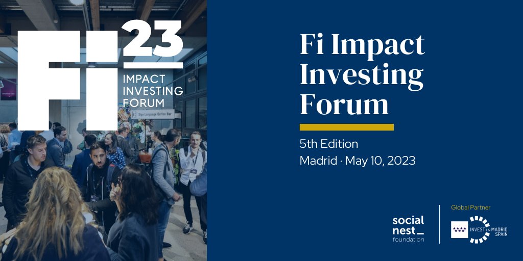 investinmadrid's tweet photo. 🗣 We are proud Partners of #Fi23 & @socialnest_org.
🗓 The flagship event of the impact investing community in Europe is taking place in Madrid on May 10.
✅ We will be talking about #WhyMadrid is one of the best places in Europe for #investment, and some Success Stories. https://t.co/4Yt4fo14gu