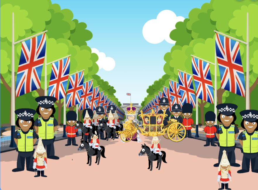CGPrimary's tweet photo. Class 2 have been working hard this week completing themed work using @just2easy_com to create digital images linked to what they imagine the Kingโs Coronation will look like. Here are just some examples! ๐คด๐๐ผโญ๏ธ๐ป #CGPDCF https://t.co/lsxhnFARRG