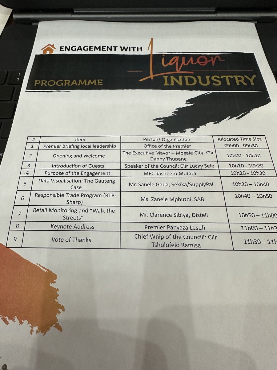 Lesufi's tweet photo. Today we are meeting the Liquor industry to manage all the challenges faced by the sector but the urgent need to manage the unacceptable high levels of alcohol abuse in our Province. #SafetyBeforeProfits https://t.co/8JU7isyX6u