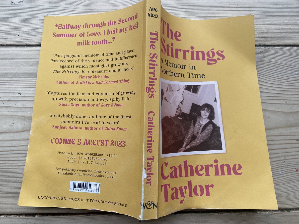 I loved the mood of this memoir: sexy, angry, dark undercurrents. It reminded me that youth can be so hard but then there are gigs & dancing & long afternoons drinking in the park…#TheStirrings rings so true on what it is like to be a young woman. Brava @KatyaTaylor 👏