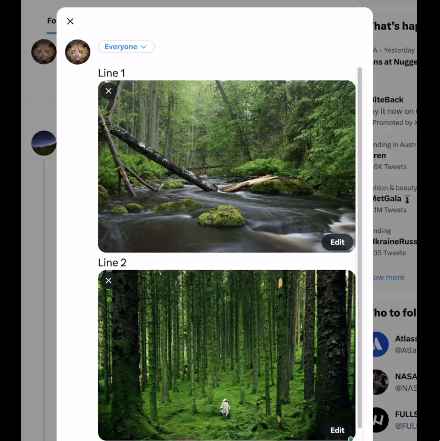 MattNavarra's tweet photo. Twitter Tests New Visual Display Formats
Being tested:
✨In-line media (images amongst tweet text like a blog post)
✨ An Instagram-like media grid for profiles
✨ Subscriber content previews in tweets
https://t.co/UqiyQxArFV https://t.co/OWnLlbTe2M