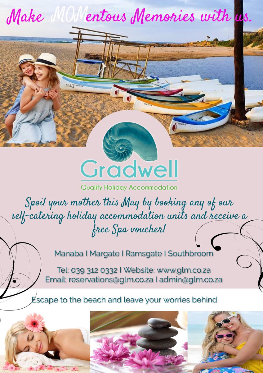 GradwellLetting's tweet photo. #holidayaccommodation #KZNHasItAll #beach #fun #beachescape #share #family #southcoasttourism #southafricaaccommodation #margateismagic #vacation #Holidays #guests #apartment #sea #relax #holiday #explore #localattractions #mothersday #mothers #motherslove #mothersbeach https://t.co/emPibUfuGQ