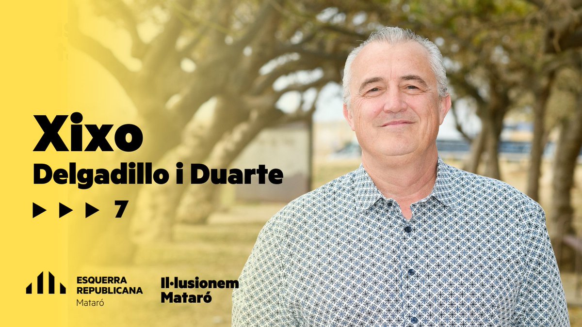 🔴 Persones que formen la llista d'Esquerra
Republicana per il·lusionar #Mataró

7️⃣: Xixo Delgadillo i Duarte,  59 anys.

🗣️ 'Cal que replantegem el carril bici per convertir-lo
en una oportunitat'

#LaCiutatQueTotsVolem