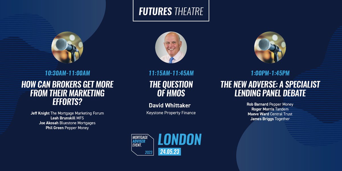 Here it is… The line-up is out for our Futures seminar theatre, curated by Financial Reporter, at #MAE23 London. Earn up to two hours CPD whilst listening to our speakers cover current industry topics. 

Register your place at #MAE23 London here: bit.ly/3VqMNl6