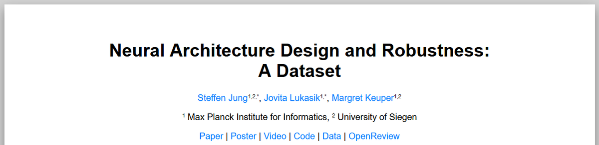 jung_vision's tweet photo. Presenting our work on "Neural Architecture Design and Robustness: A Dataset" at #ICLR2023 with @jovita_lukasik. Check out our poster at 11:30 #132 and visit our project page: https://t.co/UGg2iXpO33 https://t.co/6qwcZpsHvr