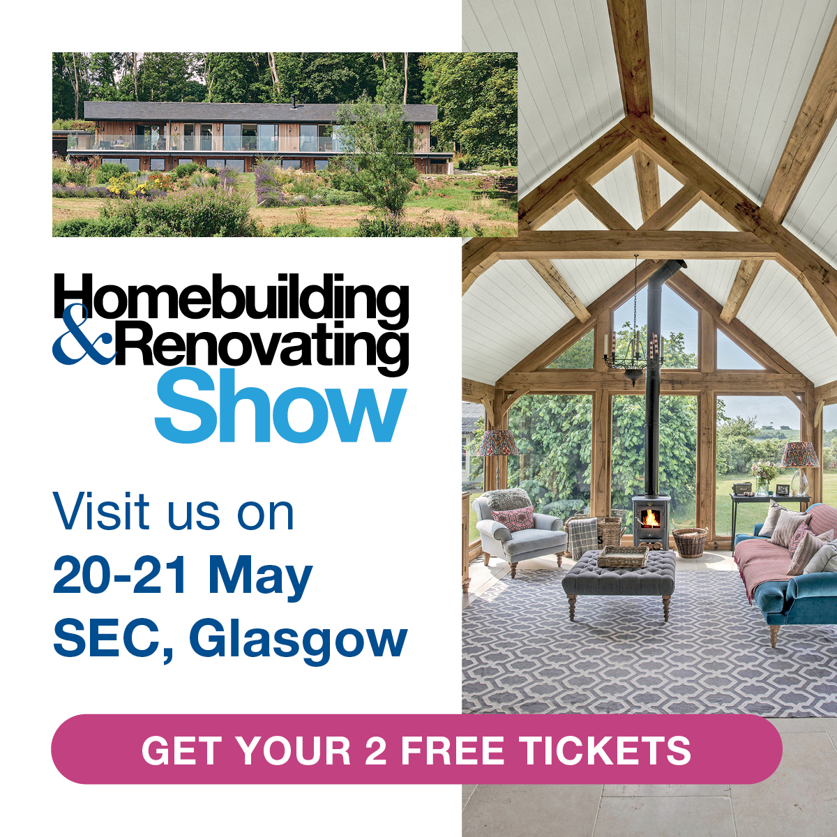 HebHomes's tweet photo. Hebhomes is thrilled to make a comeback at the Glasgow Homebuilding &amp; Renovating Show, our first appearance since lockdown. Follow the link below to get your free tickets.

https://t.co/9KLMk1ScM3 https://t.co/4zO0sY795R