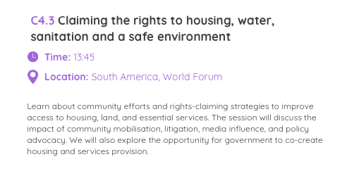 In the struggle to #ClaimYourWaterRights there is challenge & there is success. Join us today @ 13:45 (S America) #ASC2023 to hear from Amaka Nweke @WASHNetwork, Khumbulani Maphosa @MatHumanRights, @nathalieXelAgua @FANMex, @gabrielrochab... (cont'd)