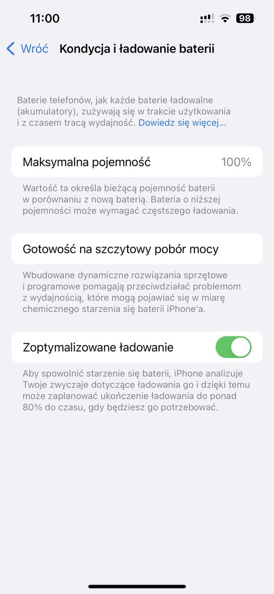 zawak45's tweet photo. @nieantyfan 14stka od początku grudnia ładowana tylko przez noc oryginalnym kablem i kostką Baseus 20w https://t.co/32JqJn6LvL