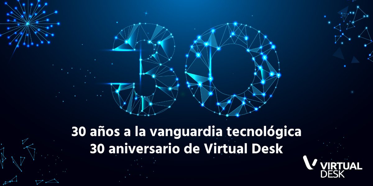 VirtualDesk_es's tweet photo. 🎂¡Hoy, 3 de mayo de 2023, cumplimos 30 años! En este tiempo hemos llevado a cabo infinidad de proyectos, pero esto no habría sido posible sin la confianza que nos han brindado nuestros clientes y el compromiso de las personas que trabajan en #VirtualDesk ¡Gracias a todos!👏 https://t.co/VVQYHkKiSc