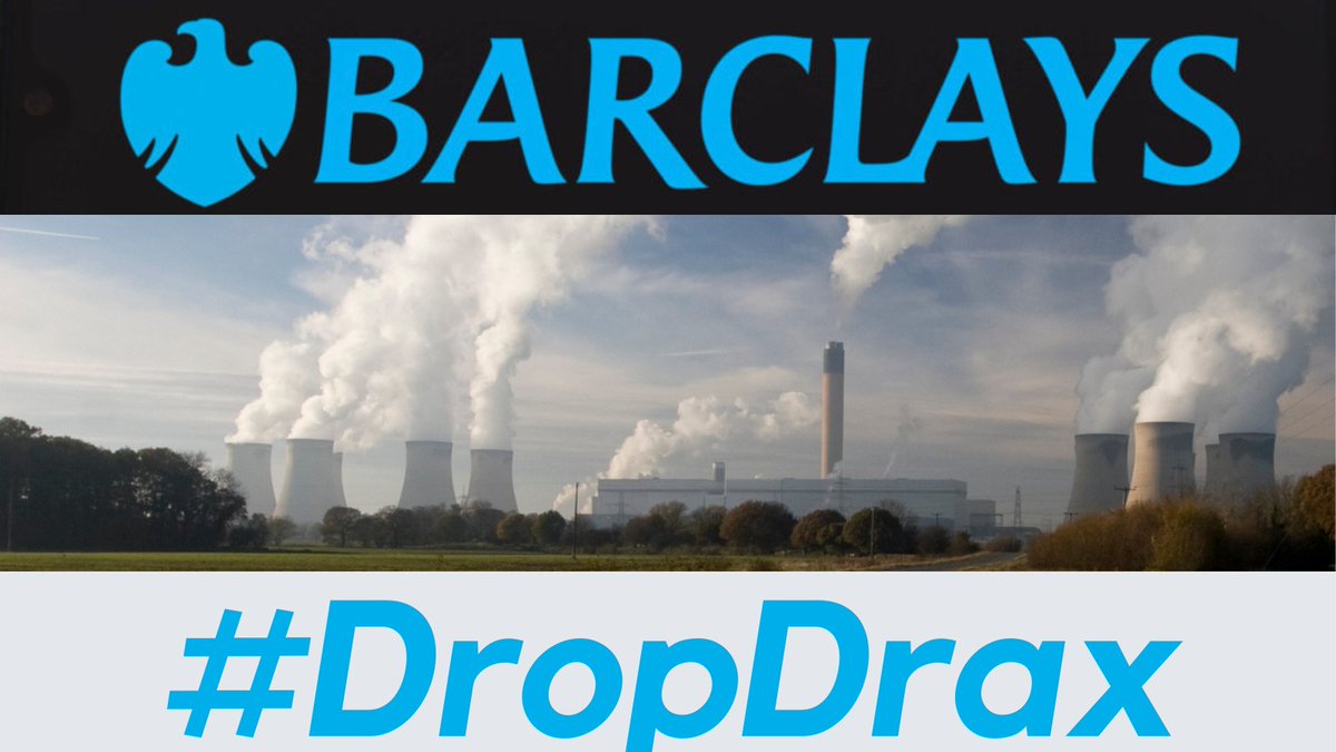 Today is the #BarclaysAGM 💰 Barclays is Europe's biggest #FossilFuel funder & a major investor in the world's biggest tree burner, Drax. 🌳🔥

Please call on Barclays to stop funding Drax's planet-wrecking tree burning & #DropDrax! 🔥

👉Action toolkit: tinyurl.com/upkr7mat
