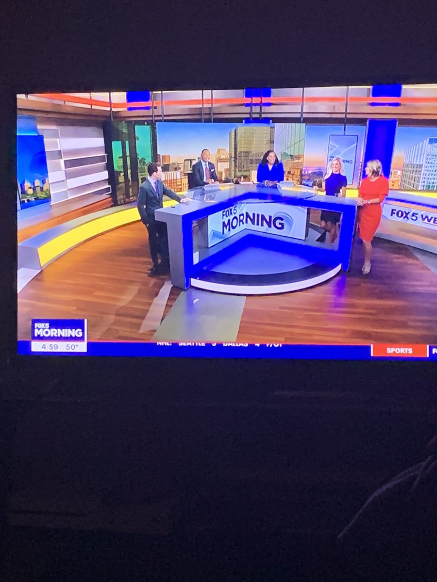 <a href="/fox5dc/">FOX 5 DC</a> Good morning to <a href="/MarissaMFOX5/">Marissa Mitchell</a> @HollyLiveFox5DC and @WisdomFOX5 with this morning’s headlines 📰 alongside with <a href="/TaylorGrenda/">Taylor Grenda</a> with weather ☀️ and <a href="/MatthewCappucci/">Matthew Cappucci</a> with traffic 🚙🚥 at this five o’clock hour!

Have a wonderful Wednesday! 😀