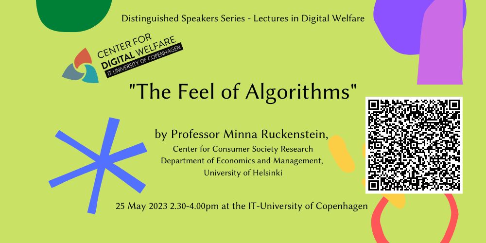 So happy to announce our second guest at the CDW's Distinguished Speakers Series this spring: Professor @minruc ! 🤩🎺Come join us for her talk on her brand new book "The Feel of Algorithms" taking place on 25 May at 230pm <a href="/ITUkbh/">ITUkbh</a>! 🌱🌸Sign-up via 👉 eventbrite.com/e/cdw-distingu…