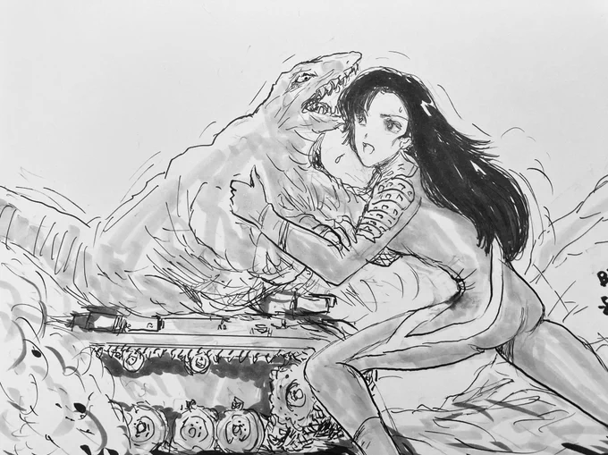 西さんのウルトラエイト対恐竜戦車‼︎ つまりガール&(ダイナソー)タンクであります。