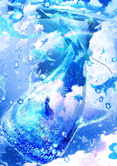 「青空 水滴」のTwitter画像/イラスト(新着)｜2ページ目