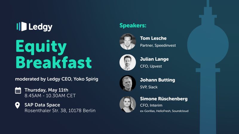 Don't miss <a href="/Ledgy/">Ledgy</a>'s Equity Breakfast in Berlin!

Tom F. Lesche, Partner in our Fintech team, Julian Lange (<a href="/upvest/">Upvest</a>), Johann Butting (<a href="/SlackHQ/">Slack</a>) &amp; Simone Rüschenberg will share insights for startup leaders curious about all things equity.

More here👇

resources.ledgy.com/equity-series-…