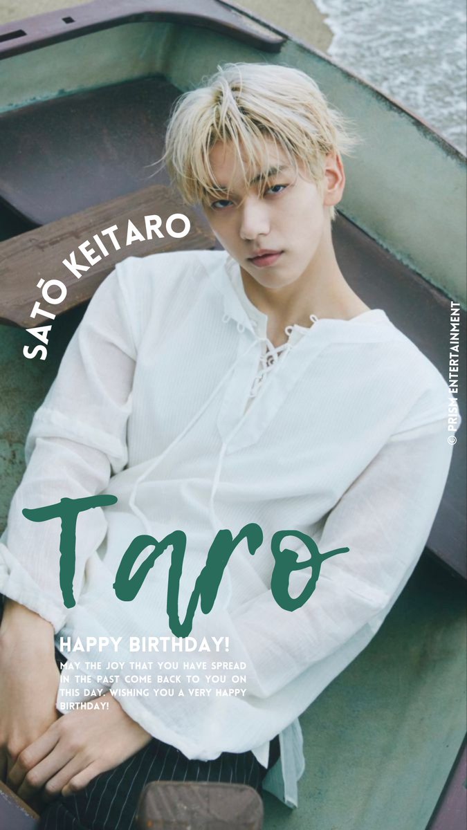 ⠀ ⠀⠀
[ TARO ] 

LET'S CELEBRATE #TARO_DAY TOGETHER! 
HAPPY BIRTHDAY TO OUR ALL-ROUNDER! 🌿
                                             ᜑ  #PRISM_FAM 
⠀ ⠀⠀