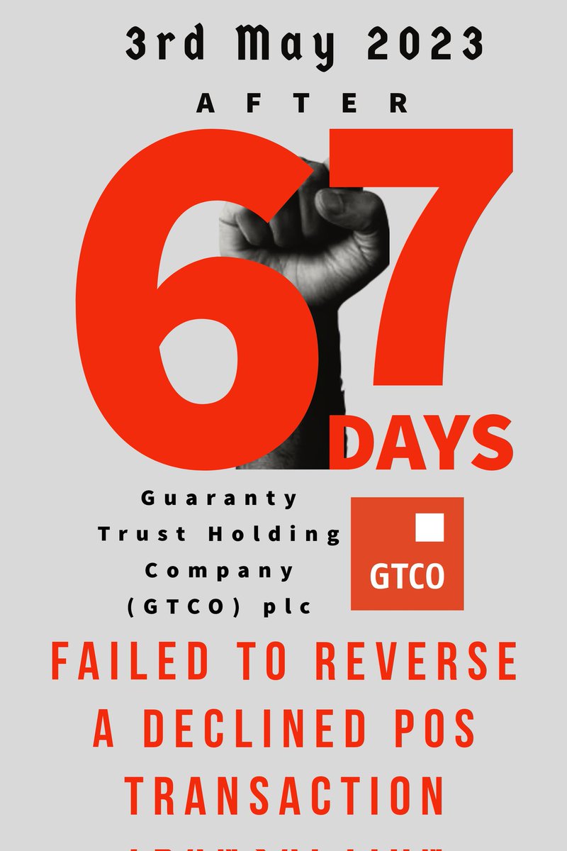 consider_others's tweet photo. #twitterprotest against GTCO @gtbank @gtbank_help for failed POS transaction. @cenbank @fccpcnigeria NOT doing their job.
Bloomberg | Arise TV | Peter Obi | Rivers | Lai Mohammed | Wike | Zenith Bank | Mr Macaroni | Crypto | London | Seyi Tinubu | Idan | Coinbase https://t.co/h59enN5icj