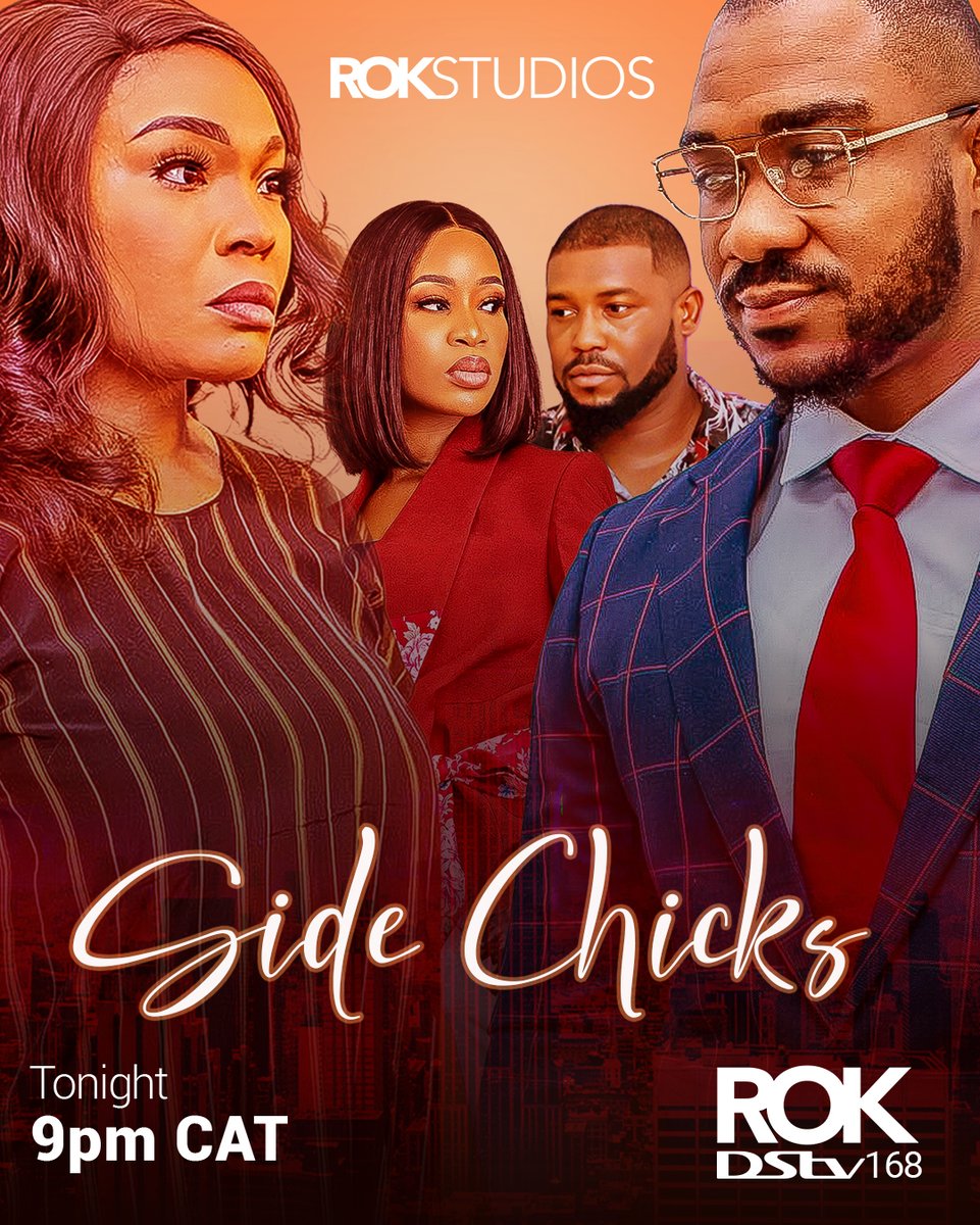 ROKNigeria's tweet image. Life becomes an emotional rollercoaster for the Mrs when the indiscretions of her husband is egged on by his mother.

.
.
"SIDE CHICKS" PREMIERES ON ROK DStv 168, and ROK GOtv 9.
Tonight, 8pm WAT / 9pm CAT.

#Rokstudios #SideChicks #NollywoodMovies