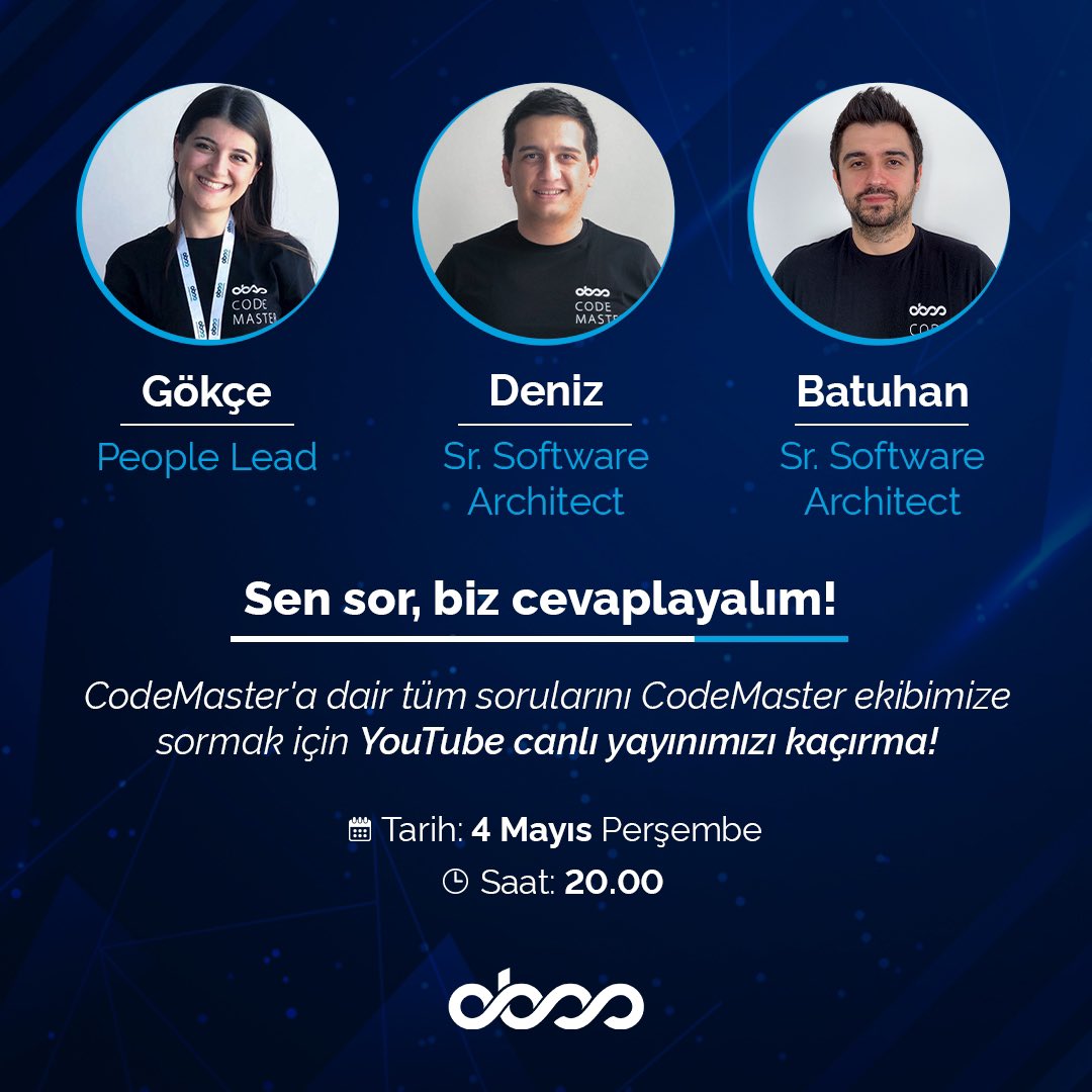 obsstech's tweet photo. #CodeMaster'la ilgili tüm sorularını yanıtlıyoruz 🤩

Zirveye giden yol, ipuçları, ödüller ve diğer konulardaki bütün sorularına cevap bulmak için seni 4 Mayıs 20:00’de OBSS Youtube kanalındaki canlı yayınımıza bekliyoruz 🚀

OBSS YouTube Kanalı;
https://t.co/gY2w8hrsX2

#OBSS https://t.co/NJXAjqj7Gy