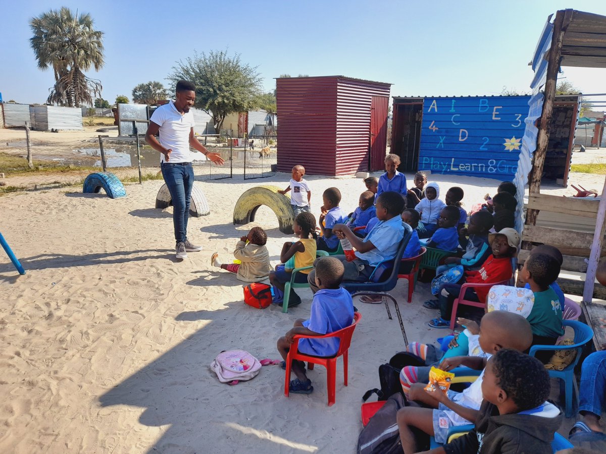WorkshopNamibia's tweet photo. On the 28th of April 2023, the Oniipa team conducted a children fun day with 3 kindergartens in Okarevona. The initiative was conducted to educate the children on safe hygiene practices in a fun and entertaining way.@UNICEFNamibia
#Sanitation
#Hygiene
#HealthyKids
#Oniipa
#MOE https://t.co/Jgxb7vfHri
