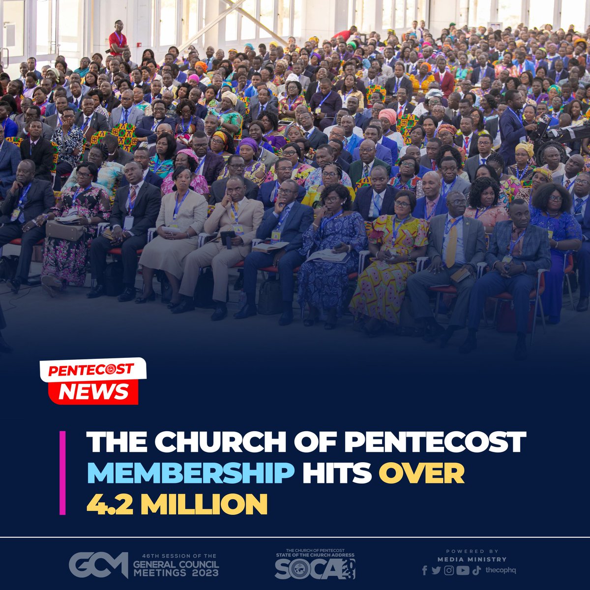 thecophq's tweet photo. .@thecophq, one of the fastest-growing Pentecostal churches in the world, has announced that it now has more than 4.2 million members worldwide.

🌐 | Read more: https://t.co/mqiQN7cIL6

#SOCA2023 | #GCM2023 | #PossessingTheNations https://t.co/boa053JYhZ