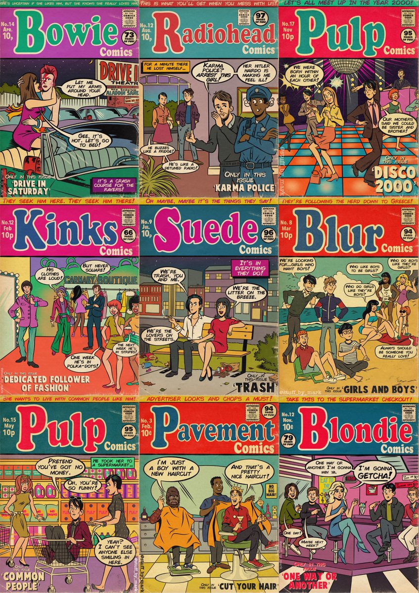 The_Ren1981's tweet photo. A recap of the recent 'fake Archie Comics covers' series in case anyone missed any of them. The remaining prints of each are available over on my website. https://t.co/SvnGPMUhmB