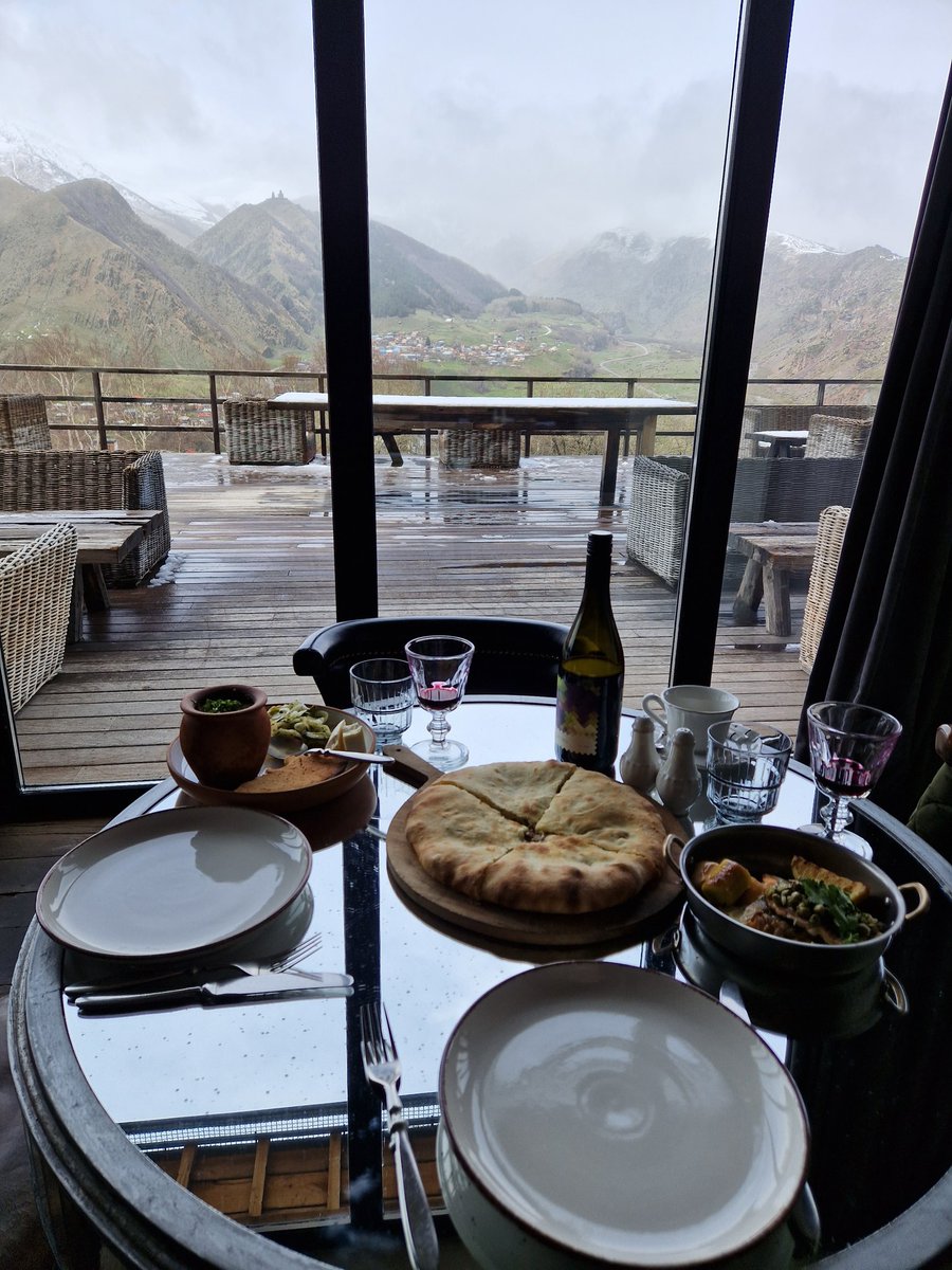 JurateJW's tweet photo. Well deserved lunch #georgia 🇬🇪 #gergeti #kazbegi
Was an excellent idea of mine to escape the spectacle next weekend @JohnWallTooting https://t.co/USoWswRo6t