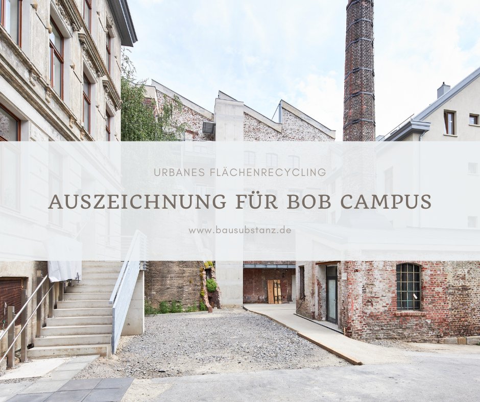 Aus einer ehemaligen Textilfabrik ist ein Ort der Bildung und Arbeit, des Wohnens und der Gemeinschaft entstanden. Der BOB CAMPUS in #Wuppertal Oberbarmen hat den diesjährigen polis AWARD in der Kategorie »Urbanes Flächenrecycling« gewonnen.  bausubstanz.de/aktuelles/poli… @polisMagazin