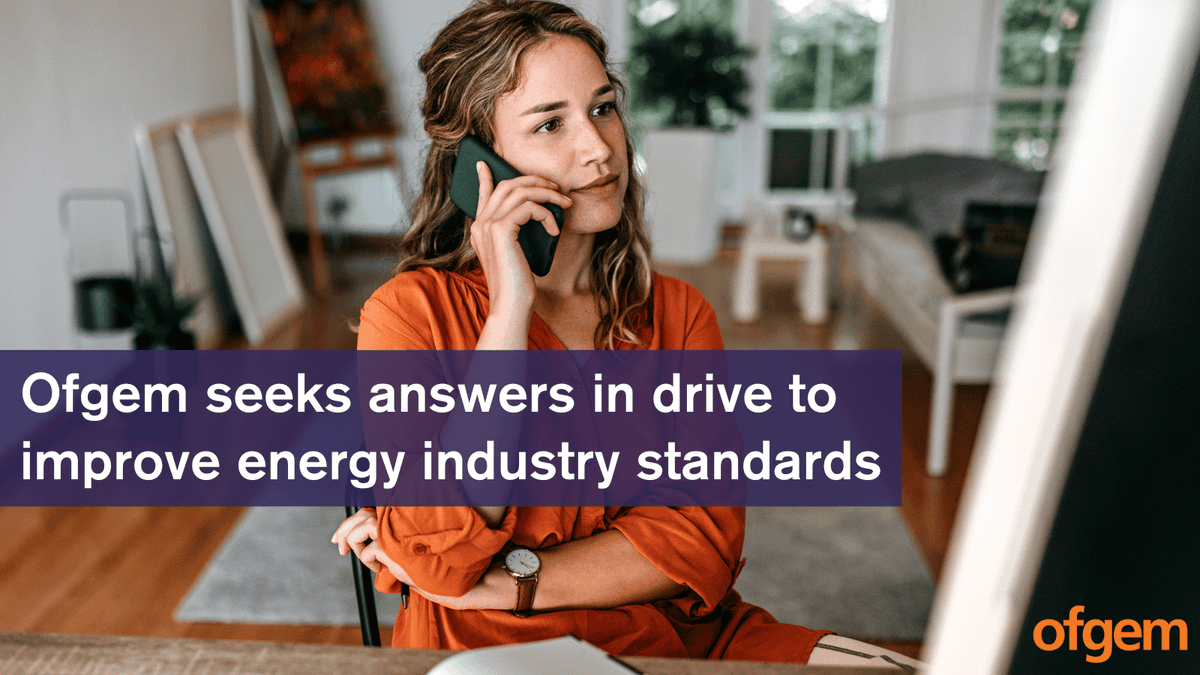 We're seeing consumer satisfaction with energy suppliers dropping

Customers should be treated fairly &amp; have access to good support which is why we need your input and help protect consumers this winter

Contribute to the consumer standards framework 👉 ow.ly/7zbW50ObG4s