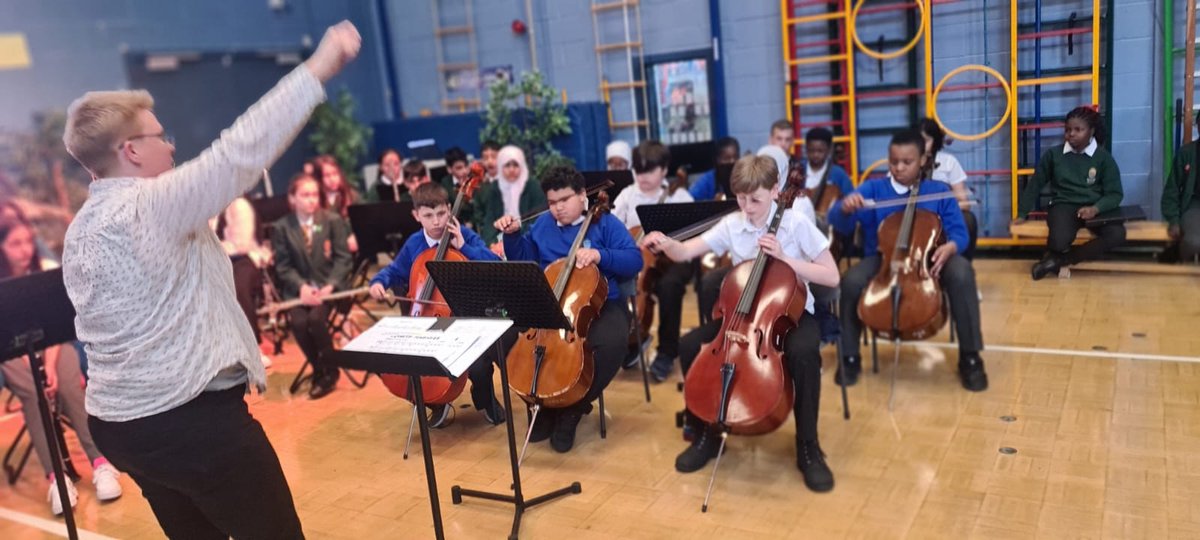 RiverleyPrimary's tweet photo. Last week we thoroughly enjoyed watching our Year 5 &amp; 6 children perform in the #SpringRecital.  Featuring the East London Griffin Orchestra and the Riverley and Willow Brook Choir, children astounded all with their incredible talents @GSTmus #ProudTraditions #WideHorizons https://t.co/GqoAqWL5TP