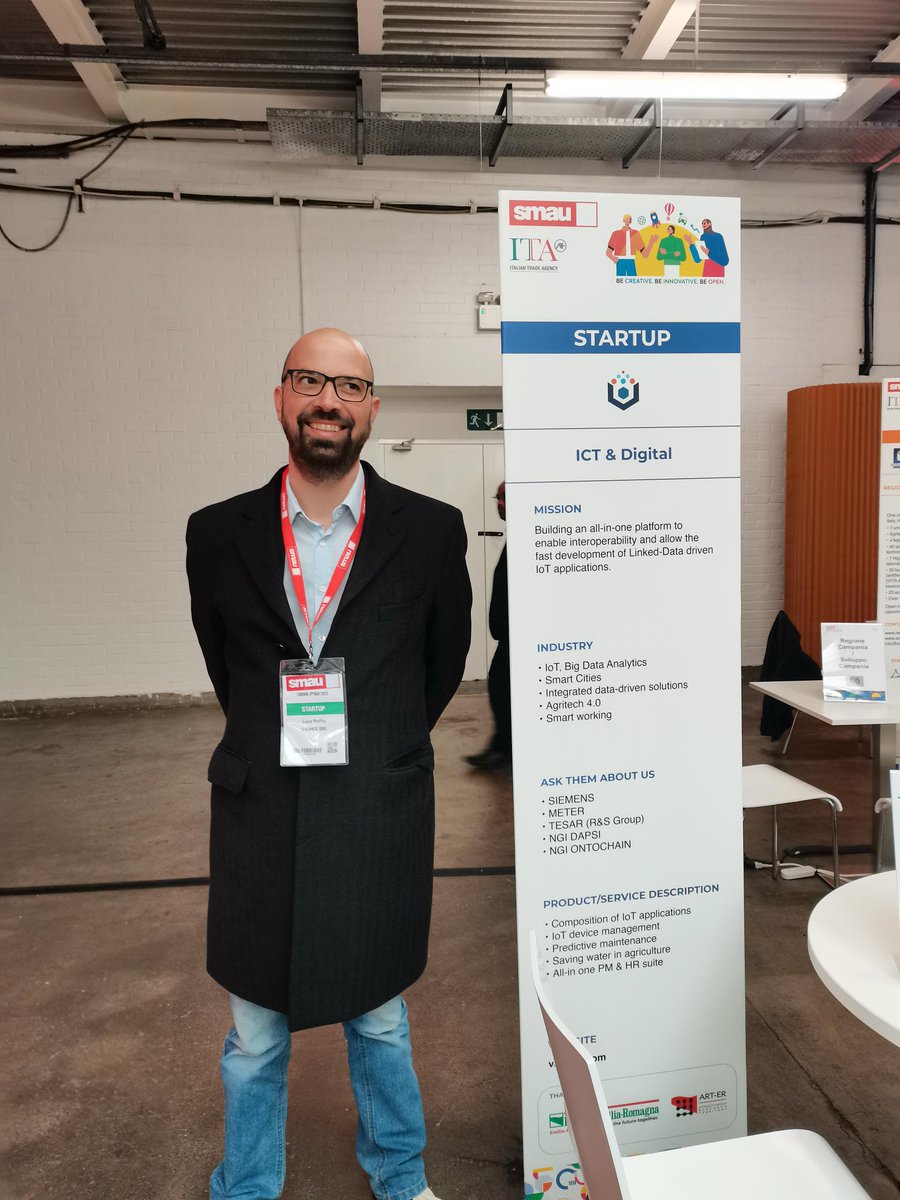 SrlVaimee's tweet photo. Ready to bring interoperability at #SMAU2023 #London! Let's Vaimee #IoT #innovation #startups #WoT #opensource https://t.co/lhD17VpbQz