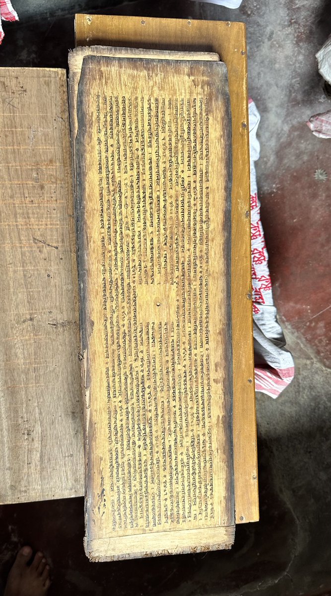 Mrinal_MLA's tweet photo. Xasi paat #Puthi, religious phrases written on barks of Agar tree. #Ancestry #Alphabet #Heritage #History #Assam https://t.co/H9VORnDanK