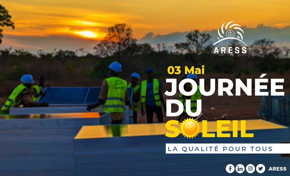 Une révolution énergétique durable est en cours. 
Rejoignez nous dans notre engagement en faveur des énergies renouvelables pour un monde plus propre et durable. 
Joyeuse journée du Soleil !🌞
#journeedusoleil 
#environnementdurable #energierenouvelable
#aress #laqualitepourtous