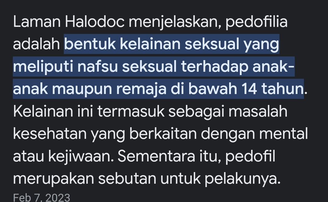 Bang dul on twitter pedofil itu kelainan tidak normal tapi